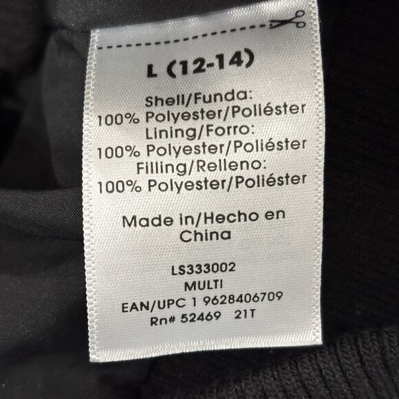 Love And Sports Women’s Size L (12-14) Multicolor Retro Stripe Puffer Vest - Picture 4 of 5